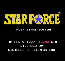 Star Force (USA) Title Screen